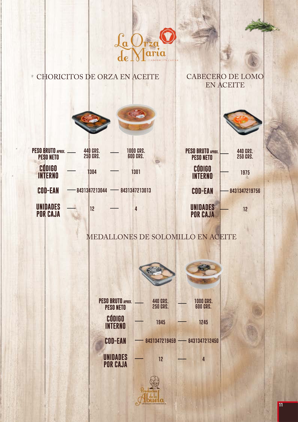 Catálogo Productos Ibéricos Productos de la Abuela Artesanía Gastronómica